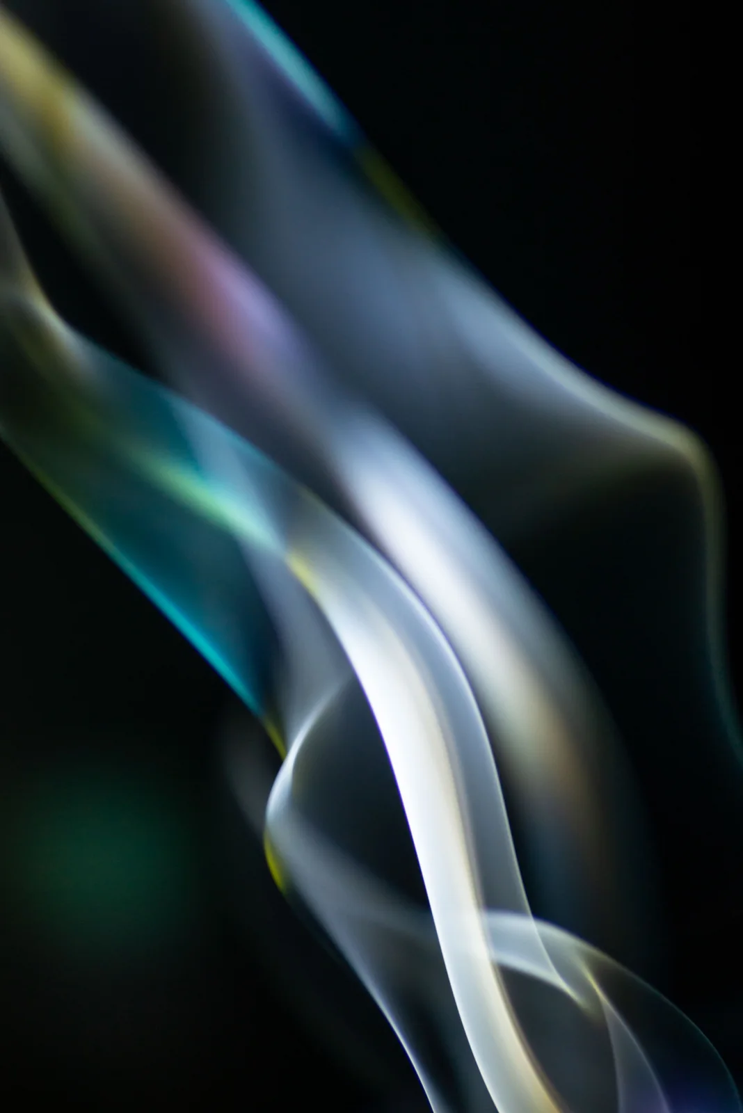 Abstract ribbons of refracted light.