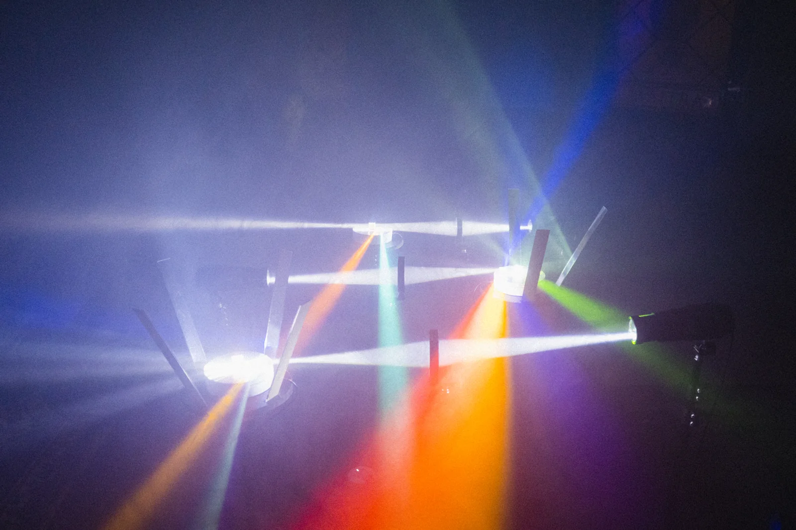 Rainbow beams fill the first public Lucid Dream installation.